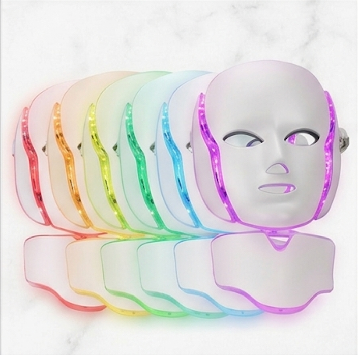 7-farvet PDT lys-terapi ansigts- og skønhedsmaskine LED til ansigt og hals