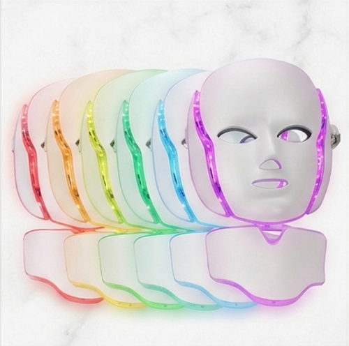 7-farvet PDT lys-terapi ansigts- og skønhedsmaskine LED til ansigt og hals